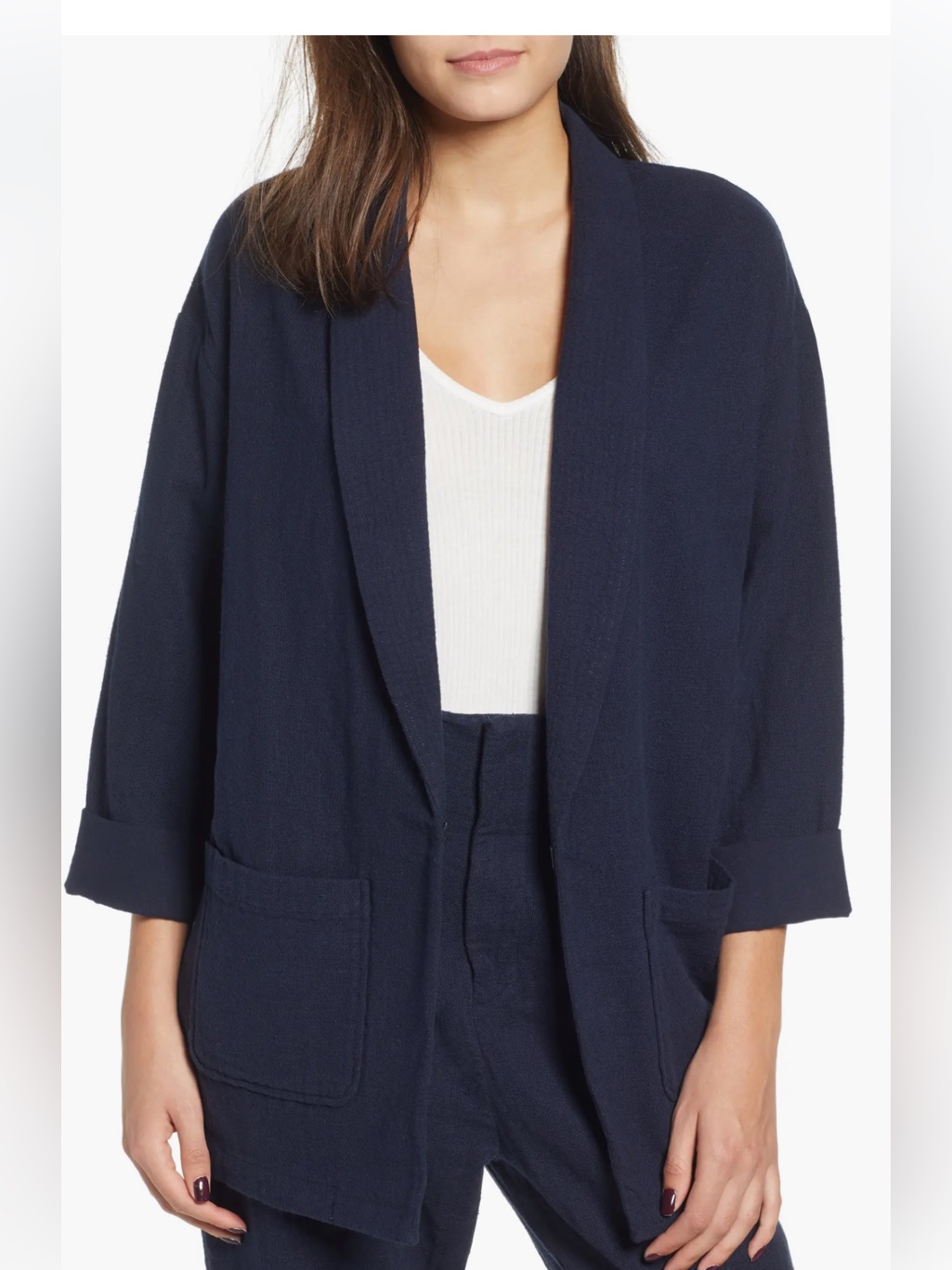 Ag Adriano Goldschmied Maura Oversized Cotton Blazer/Jacket